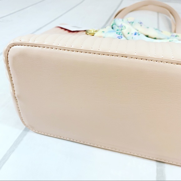 Betsey Johnson Xomya Pink Quilted Blush Tote New - Picture 14 of 15